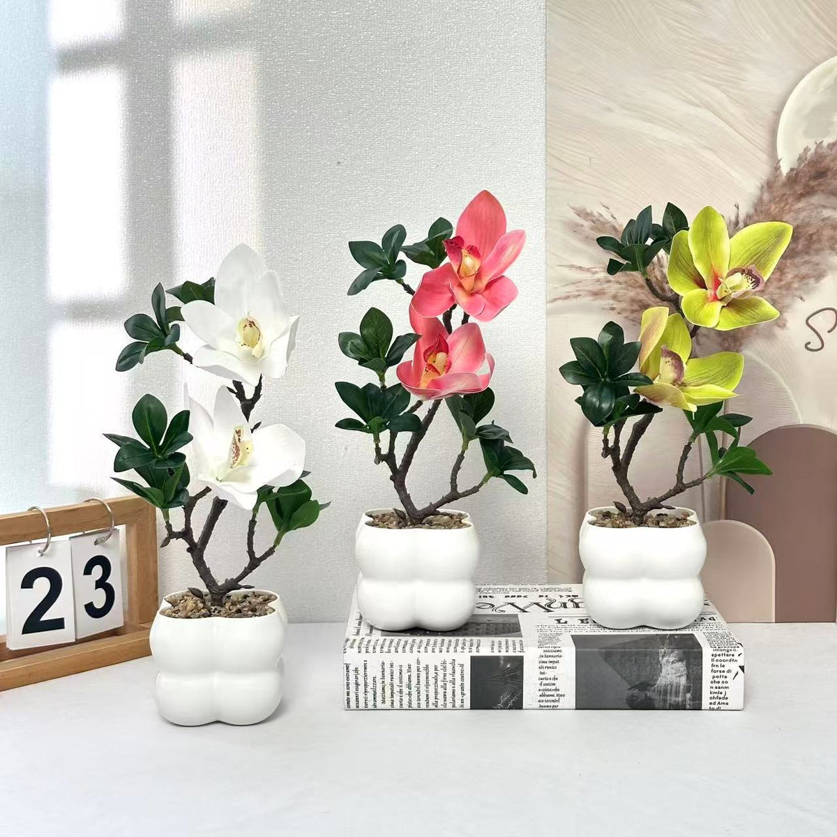 Lebensechte Künstliche Orchideenpflanze Dekoration
