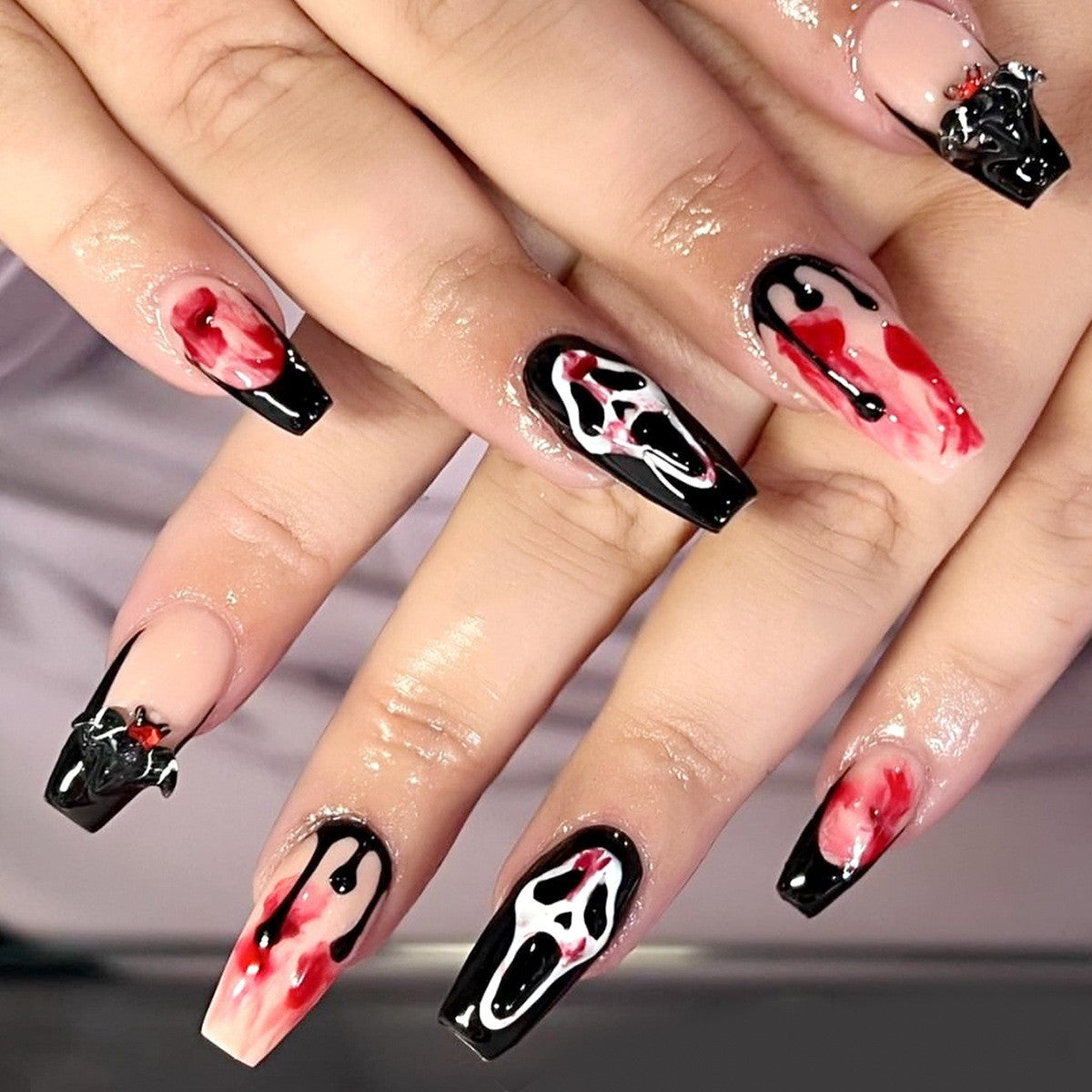 Halloween-Themen 3D Dekorative Nagelkunstverlängerungen Brehn