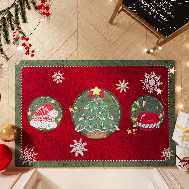 Weihnachtlich gestaltete Fußmatte für drinnen