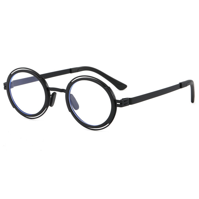 Damen modische runde Sonnenbrille mit elegantem Metallrahmen Brehn