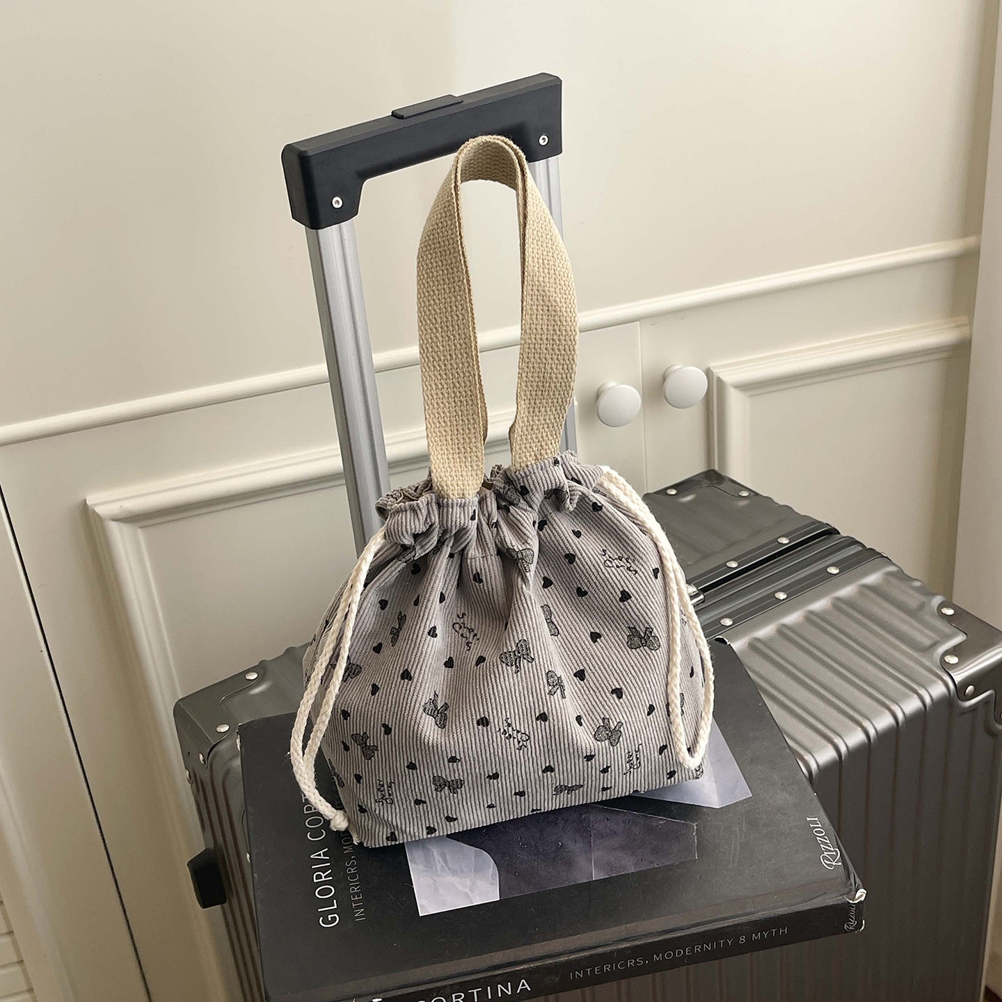 WoTextured Drawstring Mini Tasche Brehn