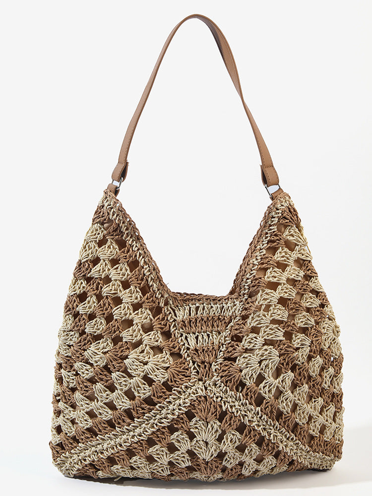 Damen Handgefertigte tote Tasche mit kunstvollem Häkelmuster Brehn