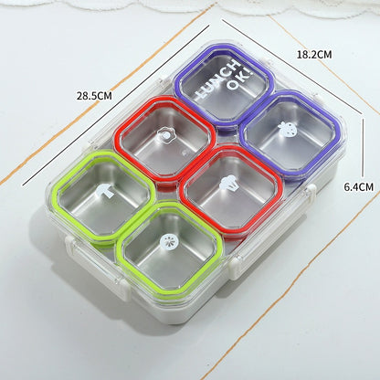 Multisection Lebensmittelaufbewahrung Bento-Box mit intelligentem Verriegelungsmechanismus
