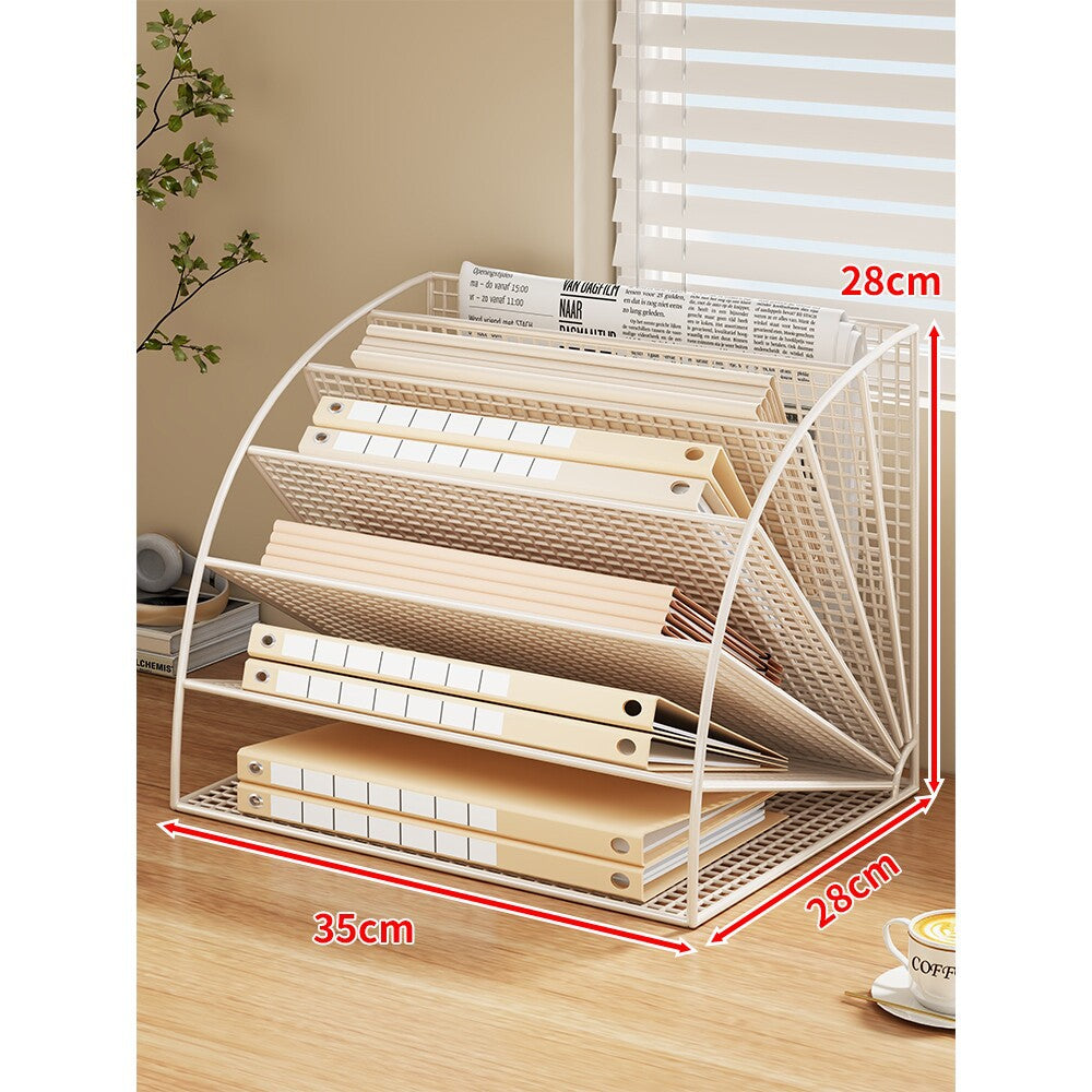 Multi-Ebenen Winkel-Mesh-Schreibtisch Datei- und Ordner-Organizer