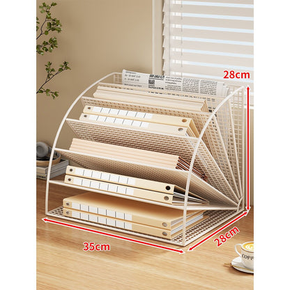Multi-Ebenen Winkel-Mesh-Schreibtisch Datei- und Ordner-Organizer