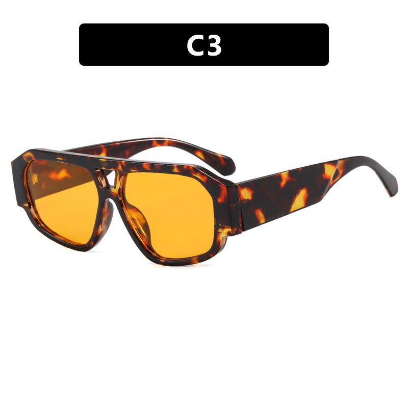 Damen Sonnenbrille mit auffälligem Octagon-Design und UV-Schutz Brehn