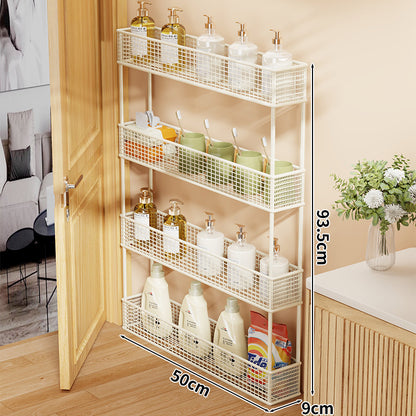 Slim Tür-Three-Tier Drahtgitter Aufbewahrungsorganisator