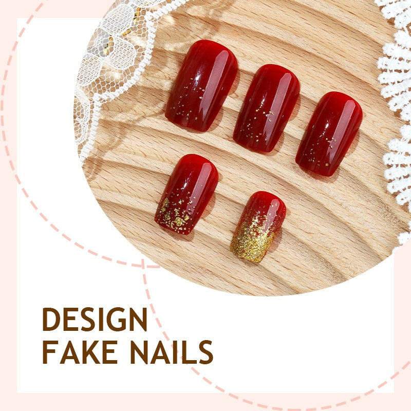 Kunstnagelset mit elegantem Glitzer und Hochglanz Brehn