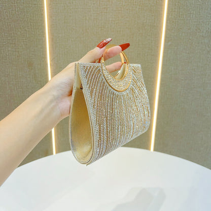 Glamouröse Abendhandtasche mit Strass-Design