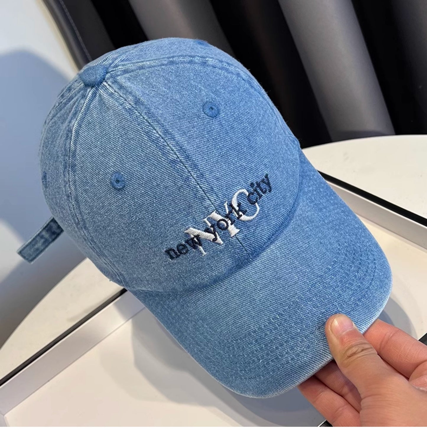 Damen Stilvolle Denim Baseballmütze Brehn