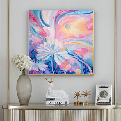 Elegante florale Leinwandkunst für Zuhause