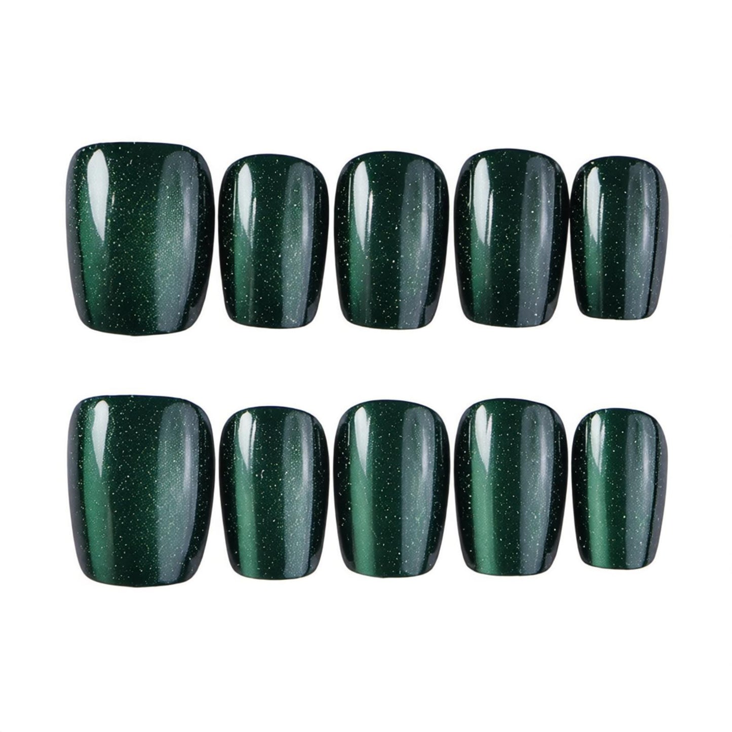 Elegante Schimmernde Press-On Nagelkunst Brehn