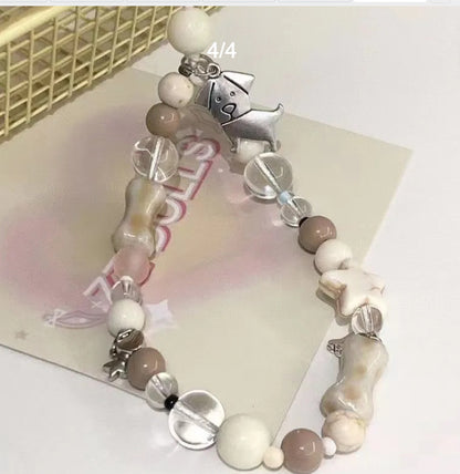 Hund-Themen Charm Perlenarmband Brehn