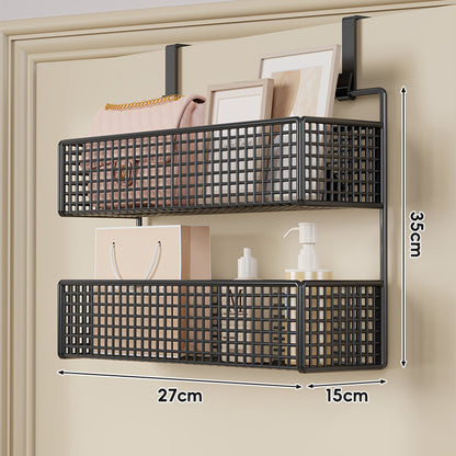 Über-Tür hängender doppelter belüfteter Mesh-Speicherkorb-Organizer mit Haken