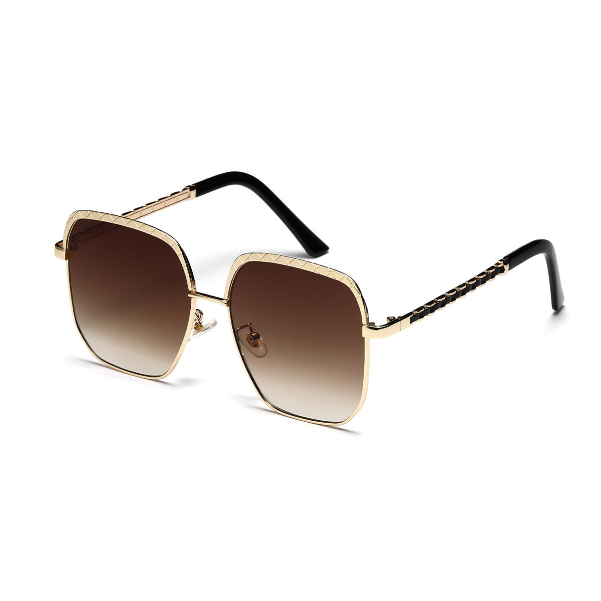 Damen modische oversized Sonnenbrille im geometrischen Design Brehn