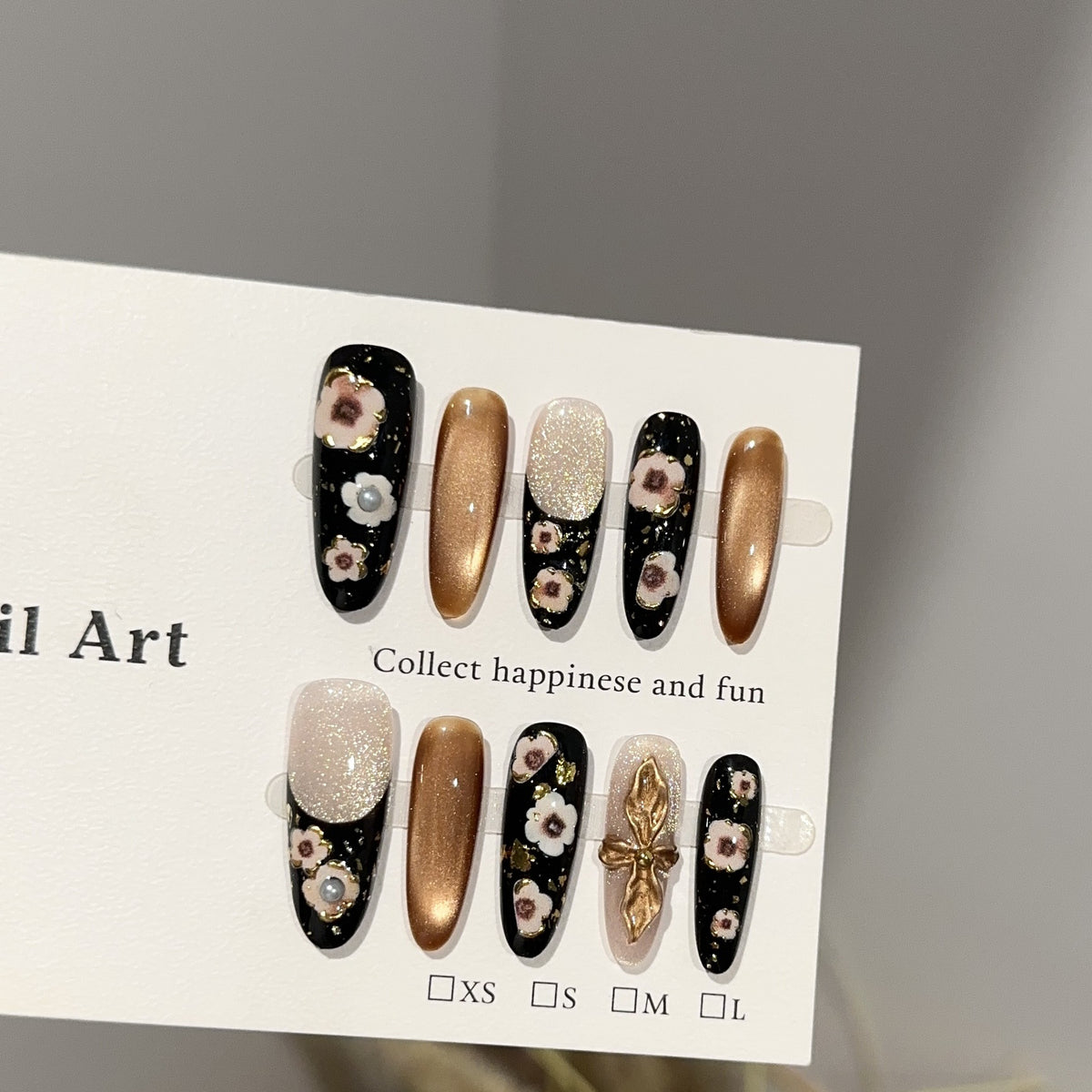 Elegantes Floral-Design Druck-Nagelkunst Set