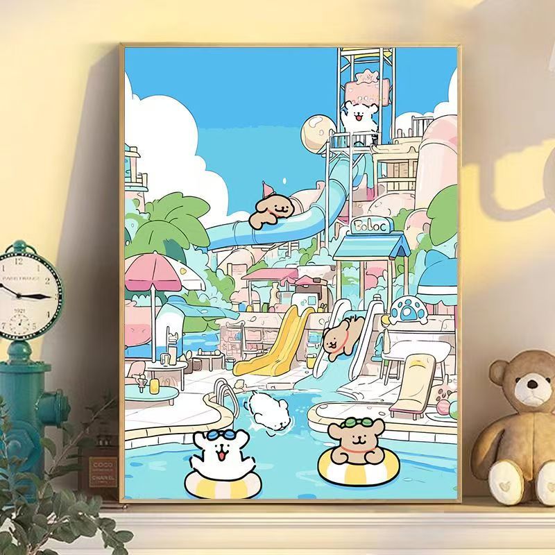 Verspielte Cartoon Hund Wandkunst Brehn