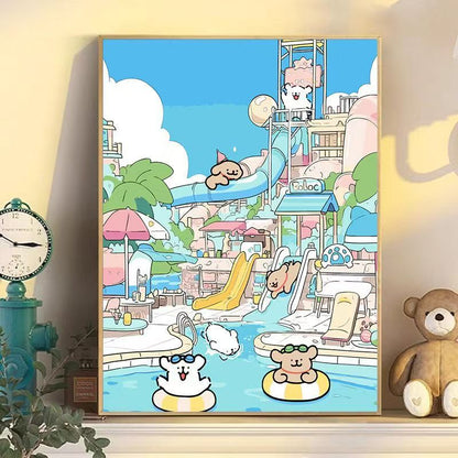 Verspielte Cartoon Hund Wandkunst Brehn