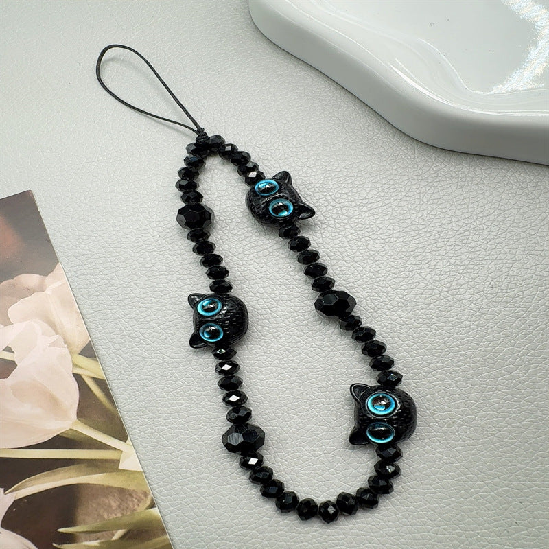 Charmantes katzenthema Beaded Eyewear Holder Brehn