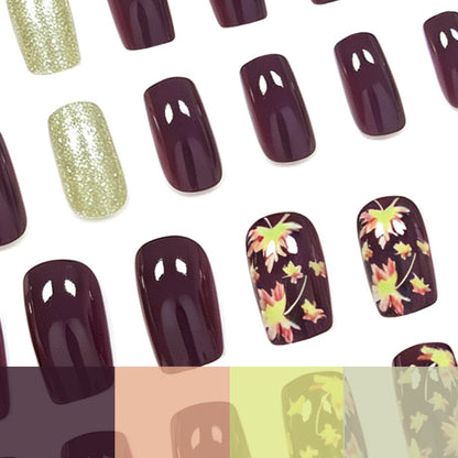Künstlerische herbstliche Nagelkunst-Verzierungen Brehn