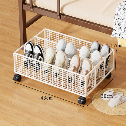 Niedrigprofil-Metallgitter-Unterbett-Schuhspeicher-Schublade mit herausnehmbaren Trennwänden