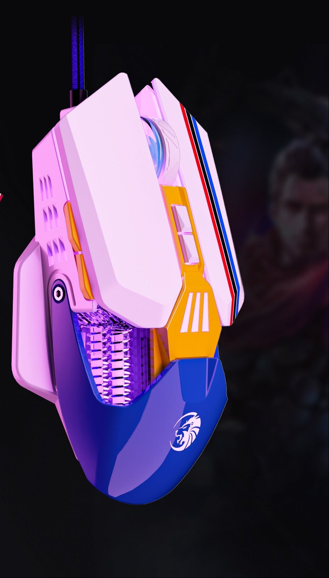 Ergonomische kabelgebundene Gaming-Maus mit anpassbarer RGB-Beleuchtung Brehn
