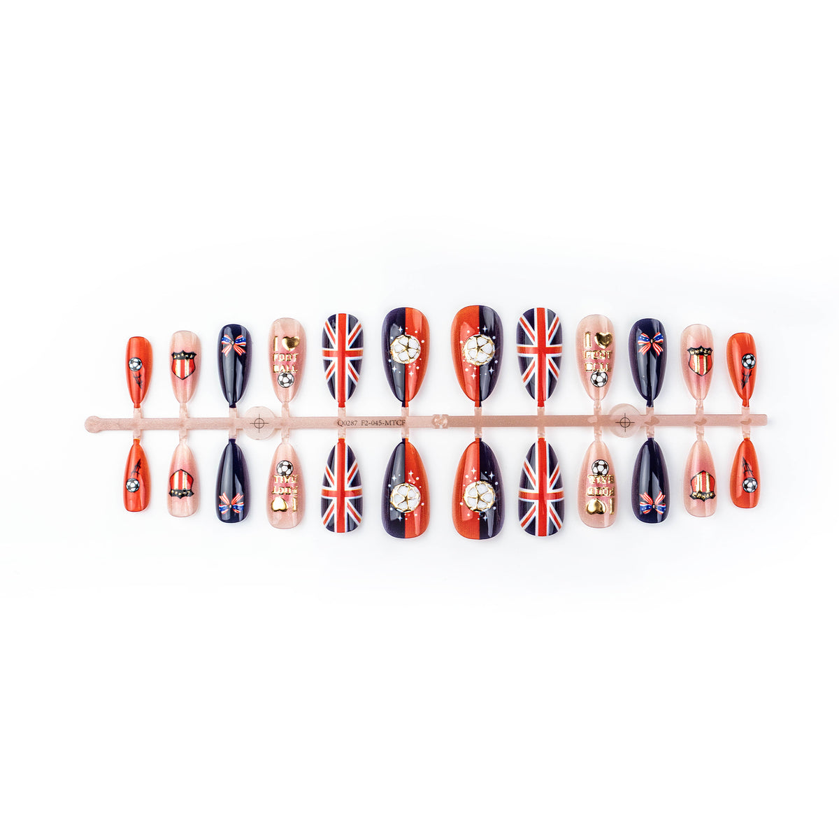 Sport-Themen Press-On Nail Art Set