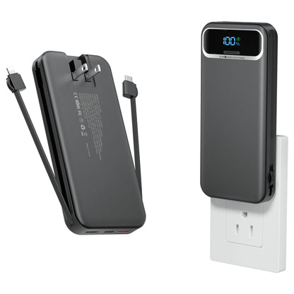 Powerbank mit Integriertem Ladegerät und Lcd-Display Brehn