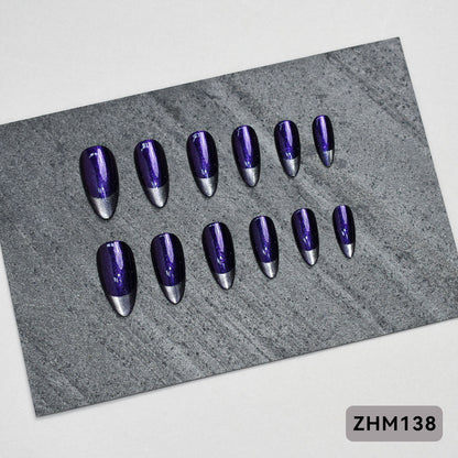 Künstlerisches Press-On-Nagelset mit Kirschblütenmuster Brehn