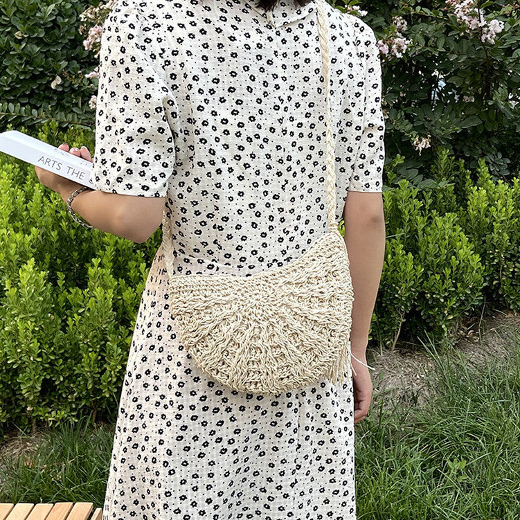 Handgeknüpfte Sling-Tasche mit Quasten Brehn