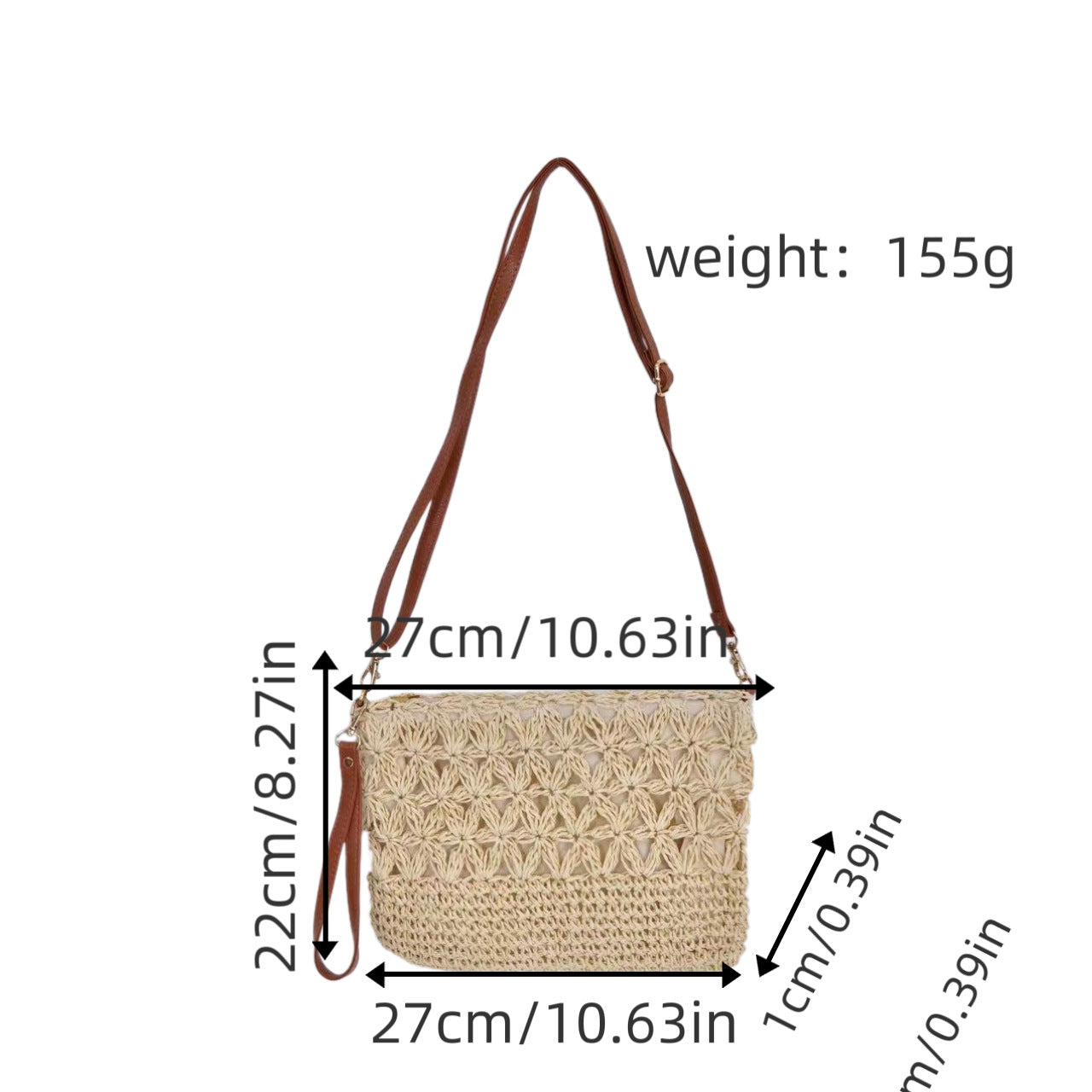 Handtasche mit Filigranem Blütenmuster Brehn