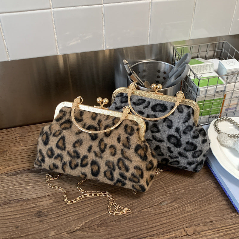 WoElegant Leopardenmuster Abendhandtasche Brehn