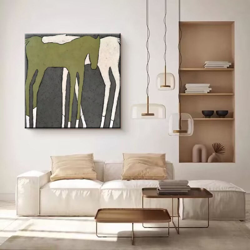 Abstrakte Pferde-Themen-Leinwandkunst