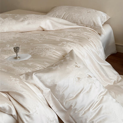 Luxus Jacquard Satin Bettbezug Set