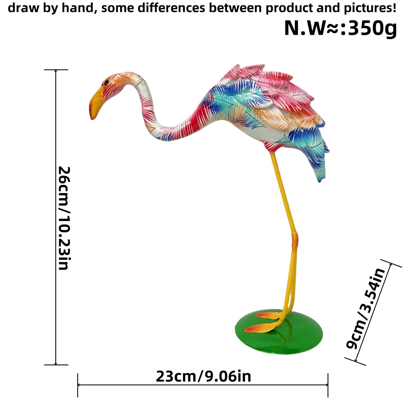 Künstlerisch gestaltete Flamingo Skulptur Brehn