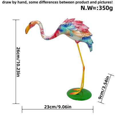 Künstlerisch gestaltete Flamingo Skulptur Brehn