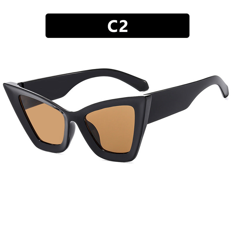 Damen Cat-Eye Sonnenbrille mit einzigartigem Wellenrahmen Brehn