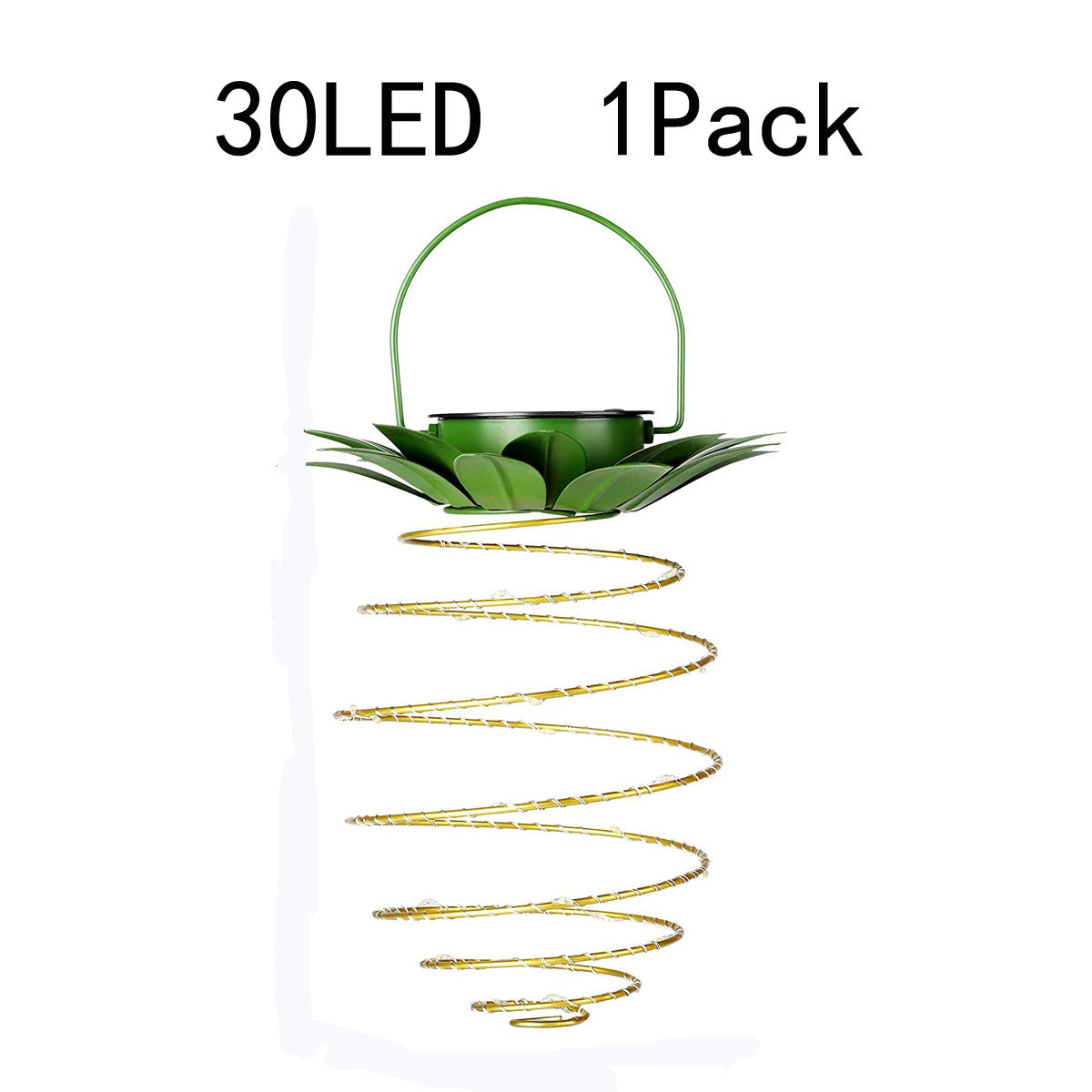 Spiral Hängende Solar LED Laterne Mit Lotus Dach Und Tragegriff Brehn