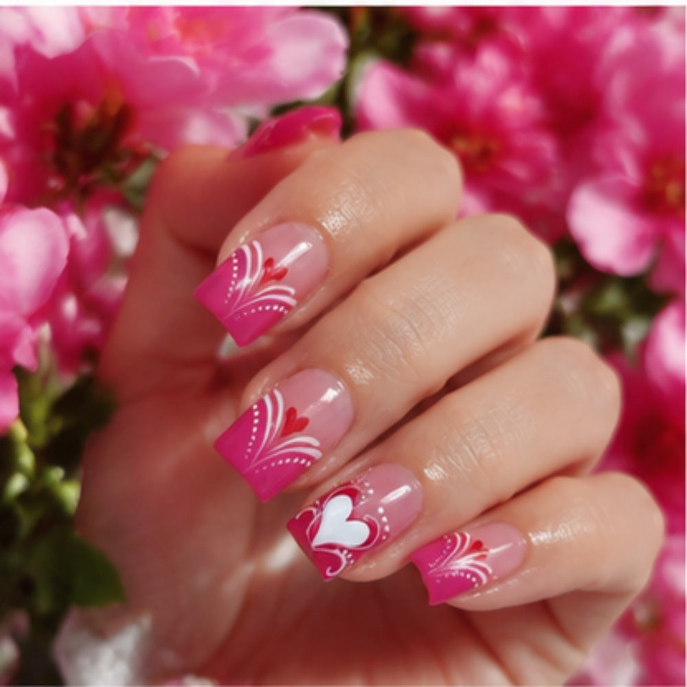 Künstlerisches Press-On-Nagelset mit himmlischem Design Brehn