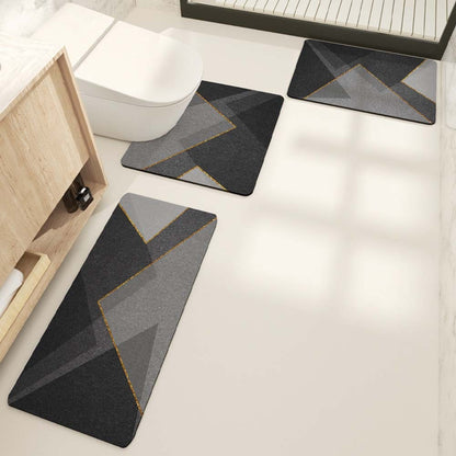 Modern Geometrische Badteppich Set