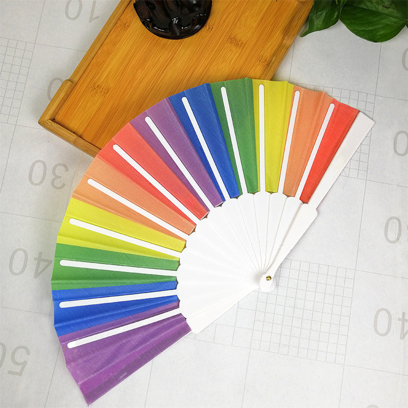 Damen bunter Handfächer mit kunstvollem Design Brehn