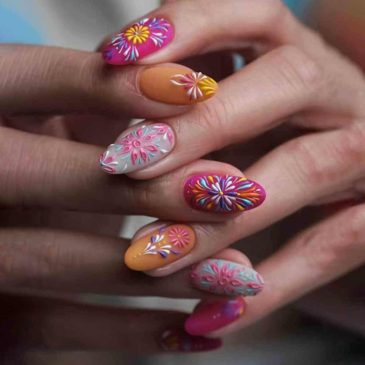 Kreatives Blumen-Acryl-Nagelkunst-Design-Kit