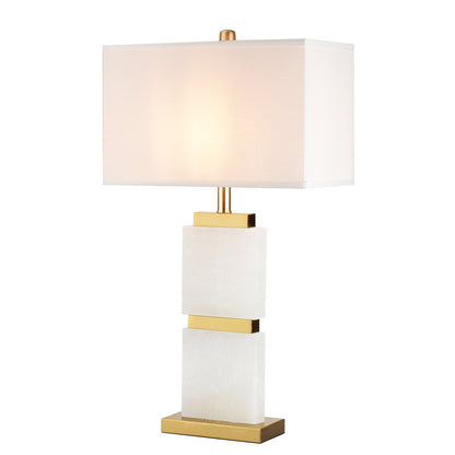 Moderne dekorative Tischlampe mit Marmorfuß und elegantem Schirm