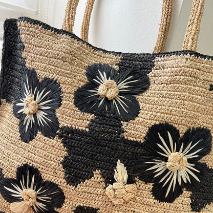 Handgefertigte Strandtasche mit Floralem Design Brehn