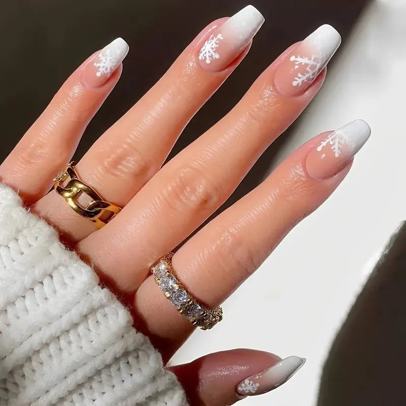 Schneeflocke Acryl Nagelkunst Brehn