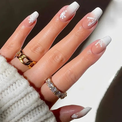 Schneeflocke Acryl Nagelkunst Brehn