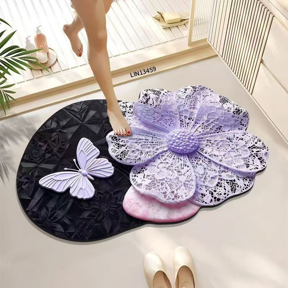 Floral Spitze Design Badezimmermatte