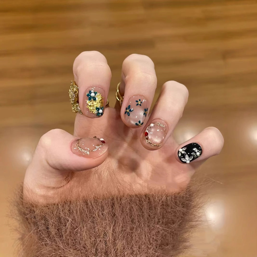 Floral Art Press-On Nail Set
