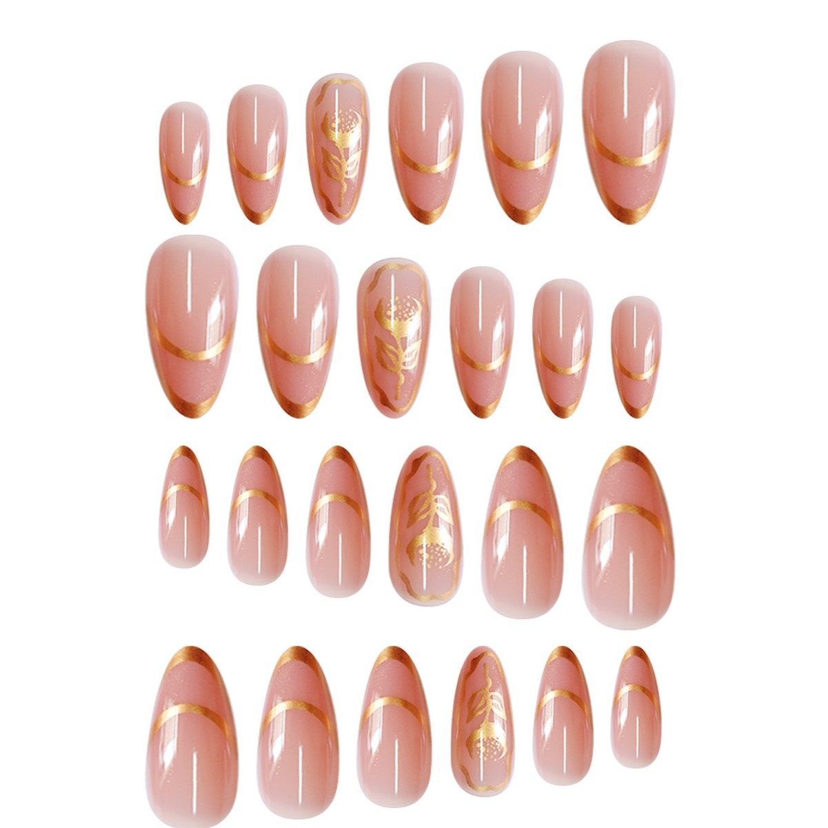 Elegantes Floral Press-On-Nagelset Brehn 1787913793