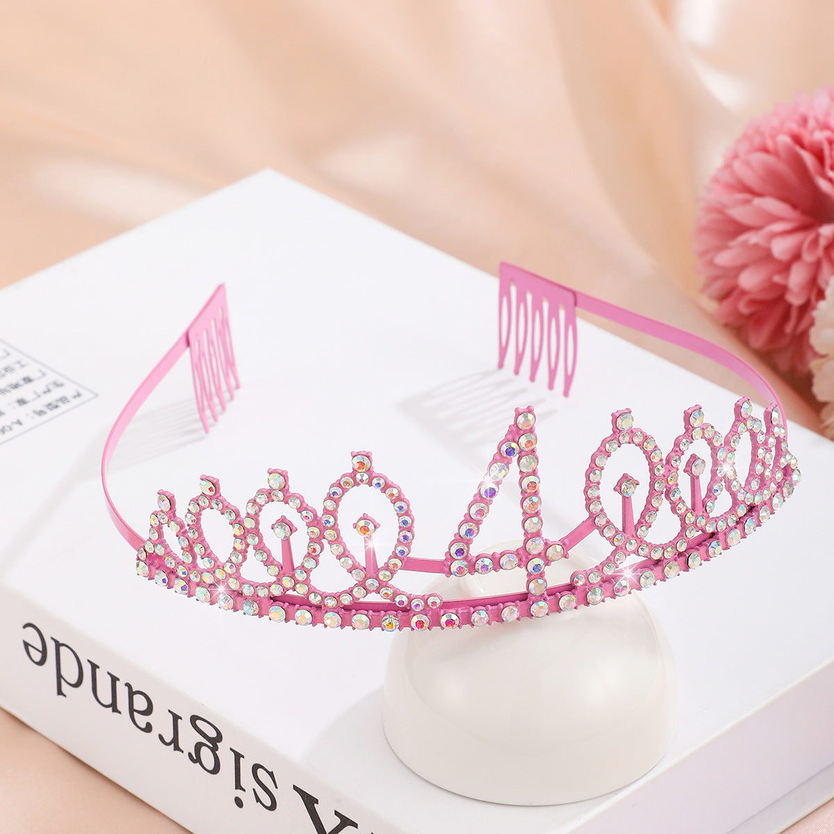 Mädchen Glitzernde Geburtstagskrone mit Sash Brehn